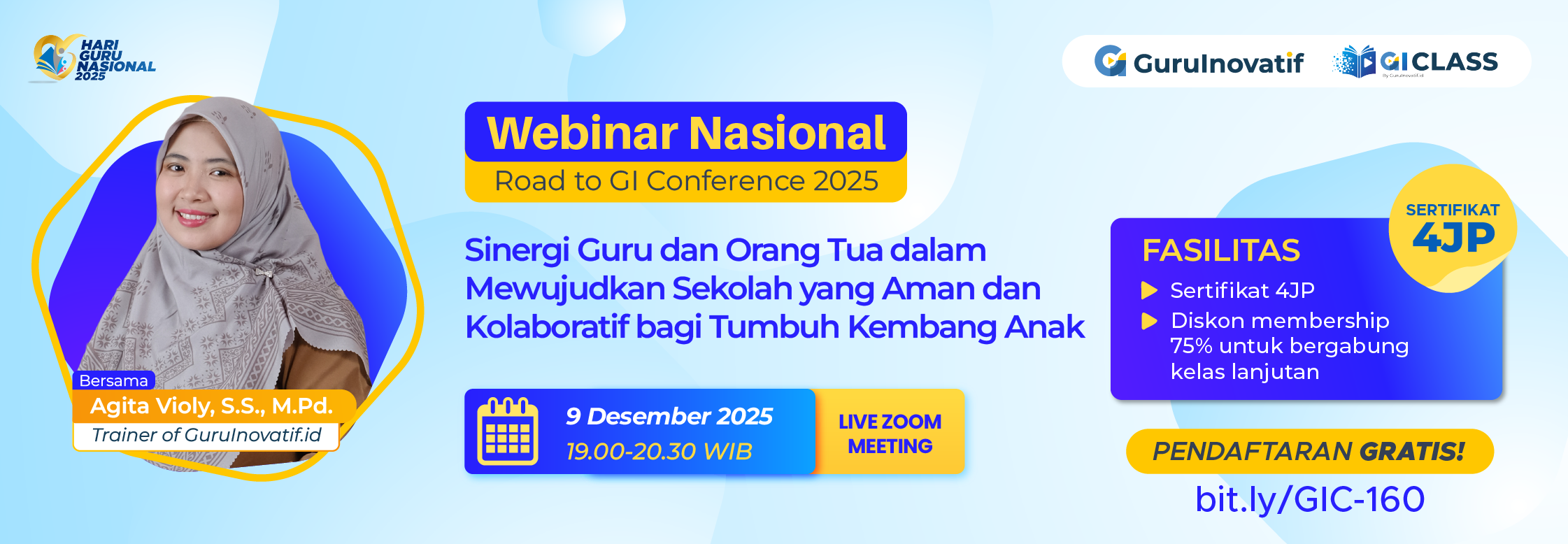Webinar Nasional | Sinergi Guru dan Orang Tua dalam Mewujudkan Sekolah yang Aman dan Kolaboratif bagi Tumbuh Kembang Anak