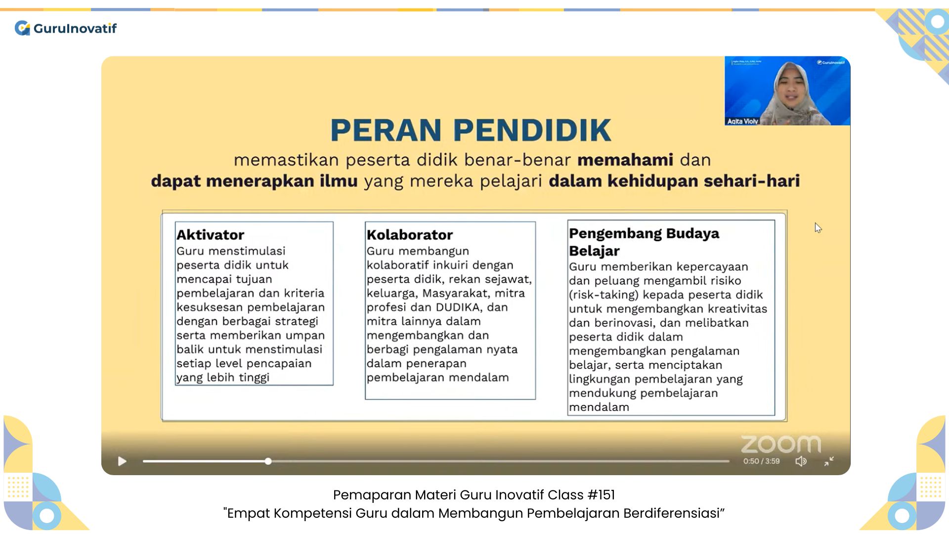 GI Class #151 | Empat Kompetensi Guru dalam Membangun Pembelajaran Berdiferensiasi