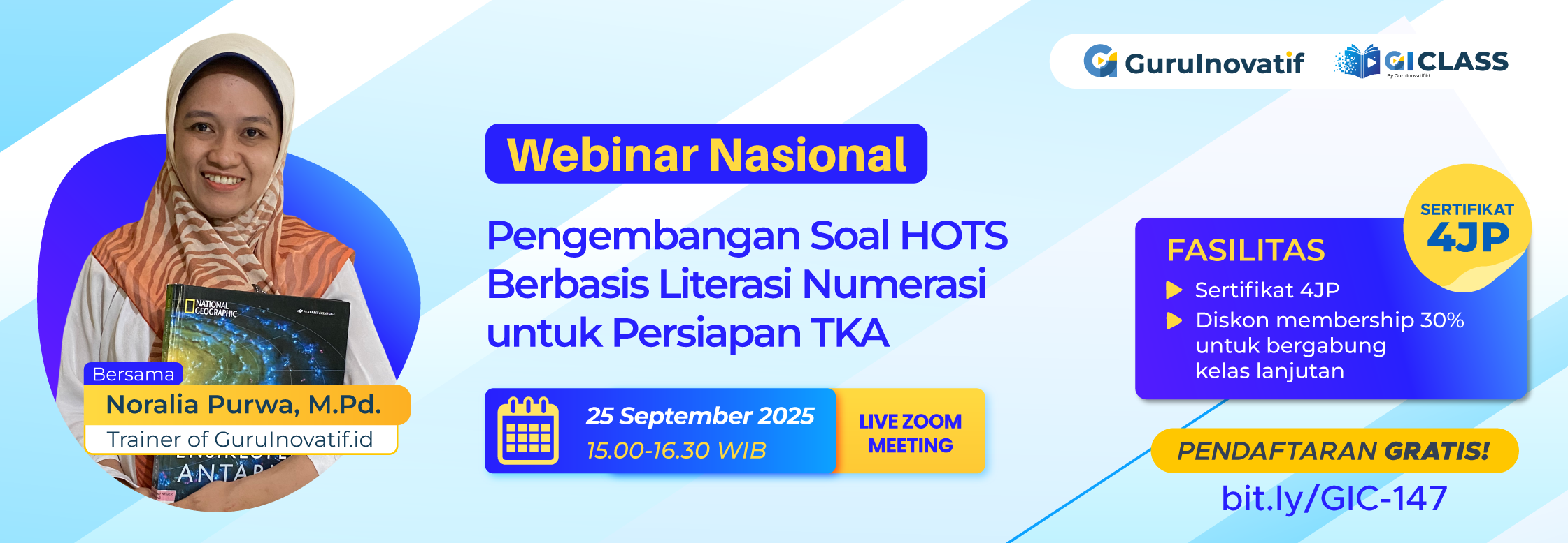Webinar Nasional | Pengembangan Soal HOTS Berbasis Literasi Numerasi untuk Persiapan TKA