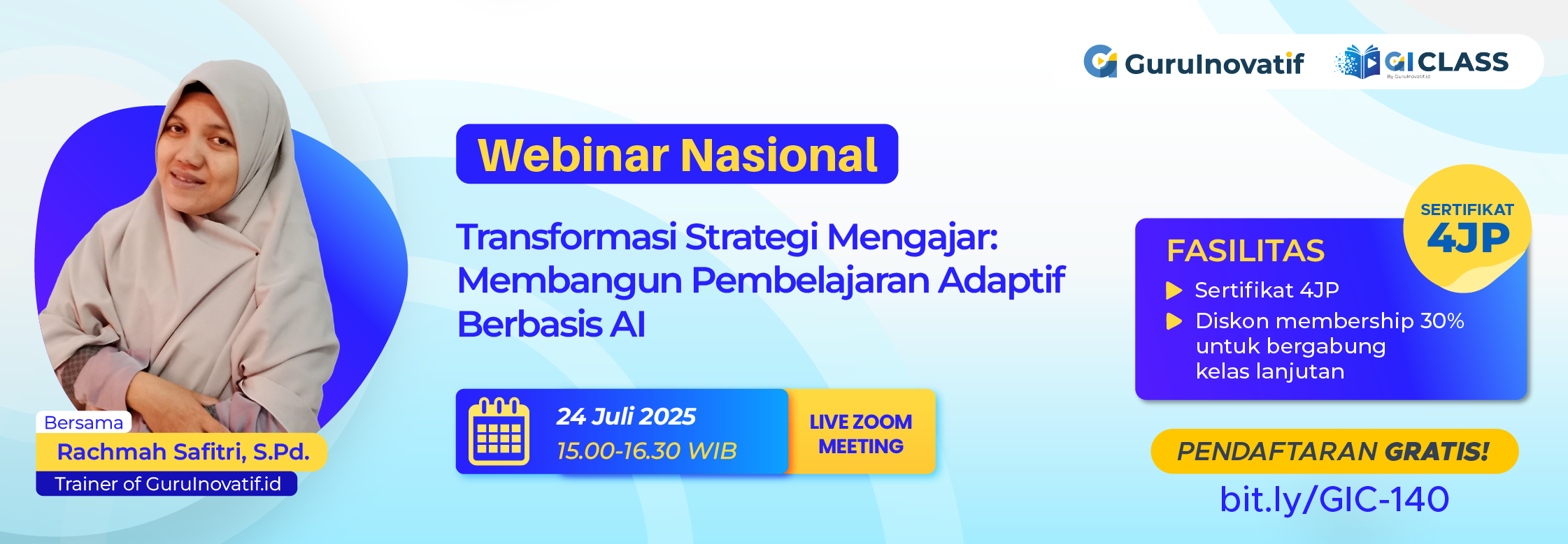 Webinar nasional | Transformasi Strategi Mengajar: Membangun Pembelajaran Adaptif Berbasis AI