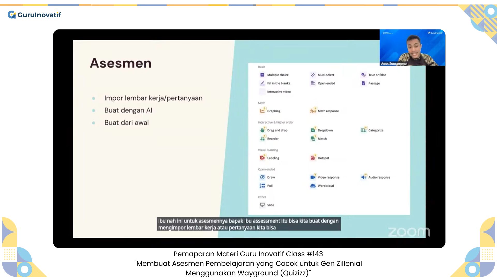 GI Class #143 | Membuat Asesmen Pembelajaran yang Cocok untuk Gen Zillenial Menggunakan Wayground (Quizizz)