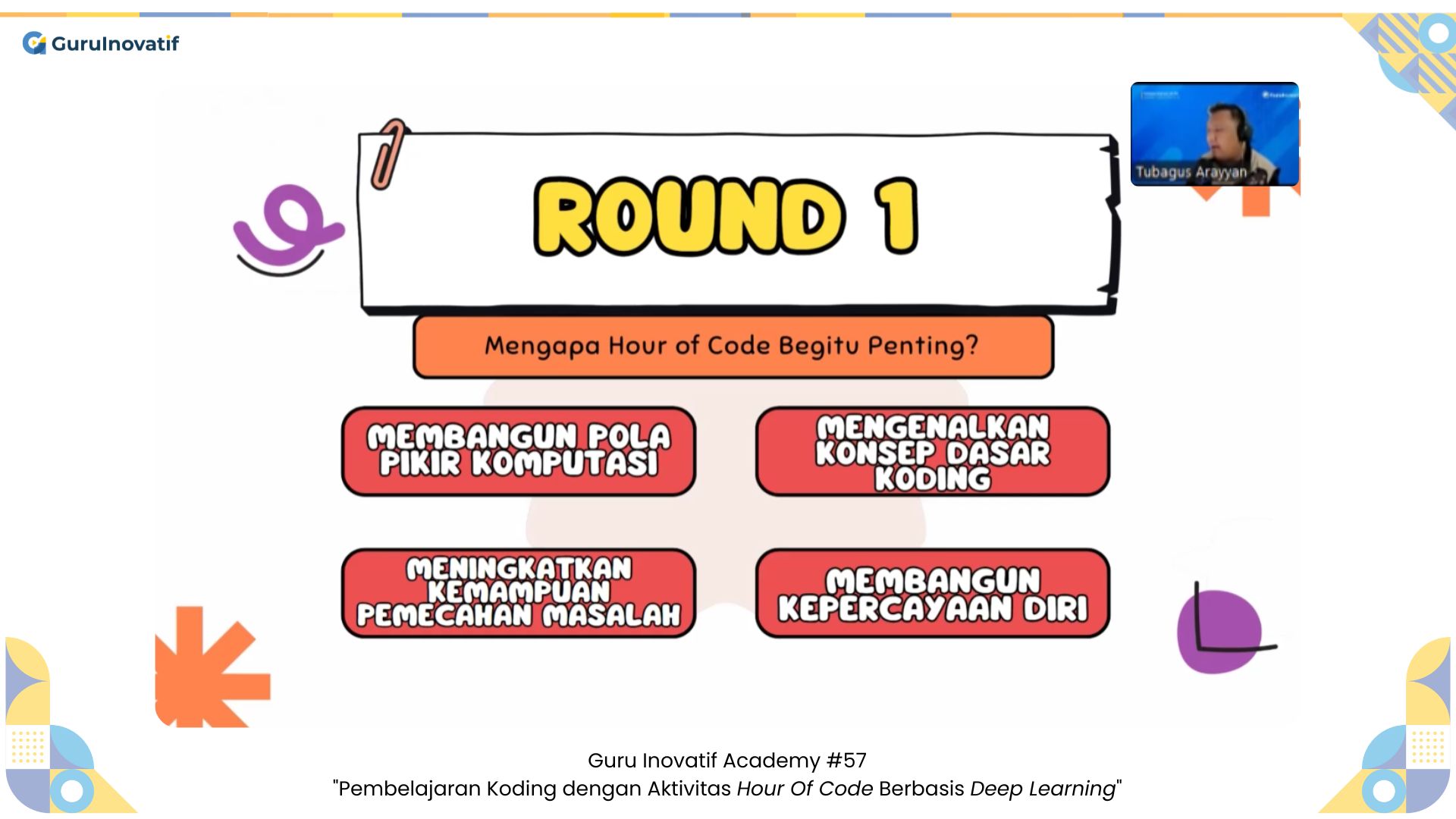 GI Academy #57 | Pembelajaran Koding dengan Aktivitas Hour Of Code Berbasis Deep Learning